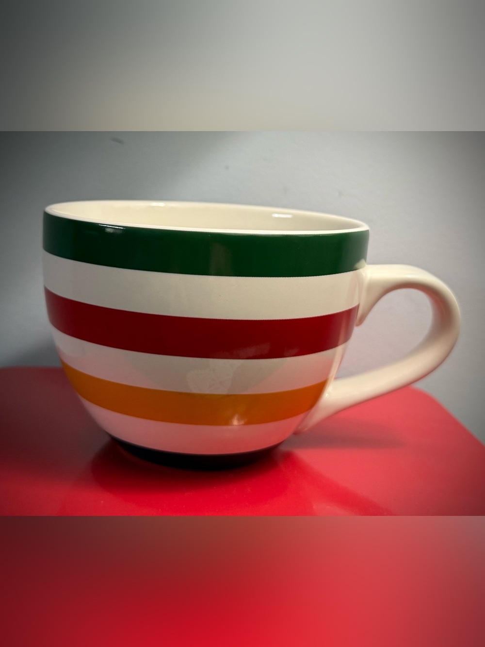 HBC Striped 16 oz/500 ml  Round Barrel Mug, 🆕